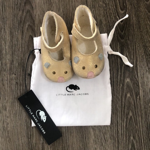 Little Marc Jacobs Other - Little Marc Jacobs Mouse Gold Flats